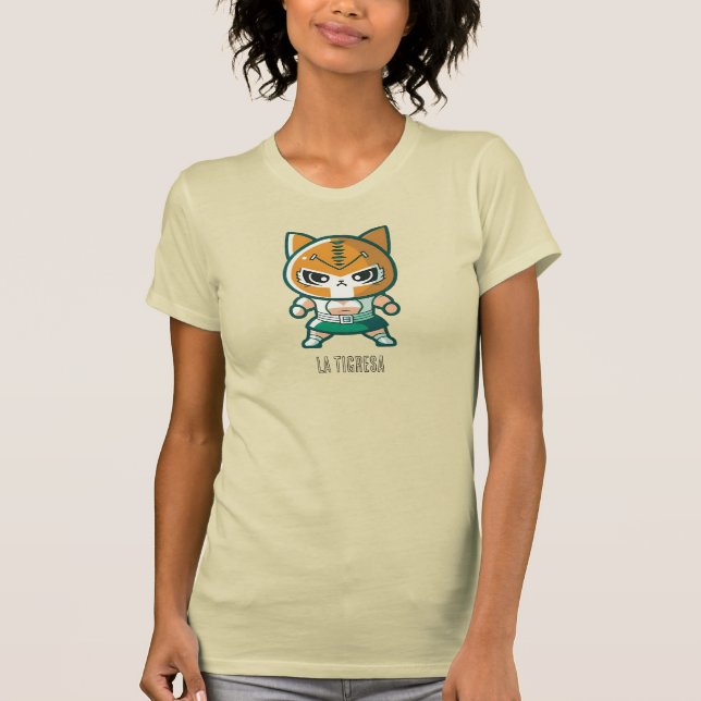 T-shirt Lucha Libre Cat Mask Mexicaine Lutte, La Tigresa (Devant)