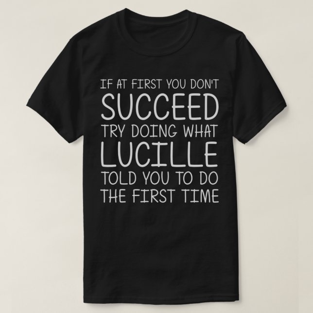 T-shirt LUCILLE Nom cadeau Anniversaire Personnalisé Funny (Design devant)