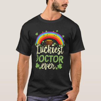 T-shirt Luckiest Doctor Ever St Patricks Day Rainbow Men W