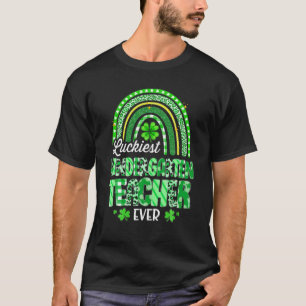 T-shirt Luckiest jardin d'enfants enseignant jamais Rainbo