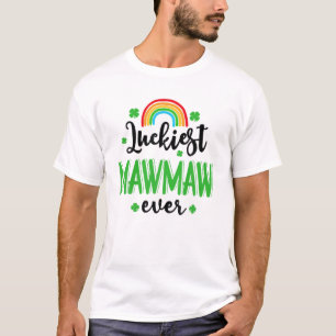 T-shirt Luckiest Mawmaw Ever St.Patrick's Day Rainbow Clov