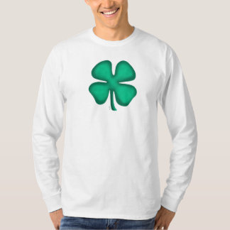 T-shirt Lucky 4 Leaf Irlandais Clover chemise blanche à ma