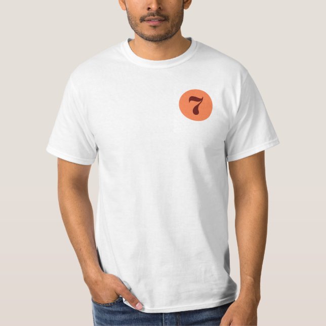 T-shirt Lucky 7 orange (Devant)