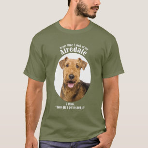 T-shirt Lucky Airedale
