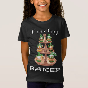 T-Shirt Lucky Baker Gnomes Cupcakes Conception Symboles Ir