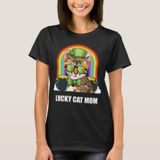 T-shirt Lucky Bengal Chat Maman Jour de la Saint Patrick