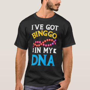 T-shirt Lucky Bingo Jeu Bingo Dna Caller Card Joueur Appa