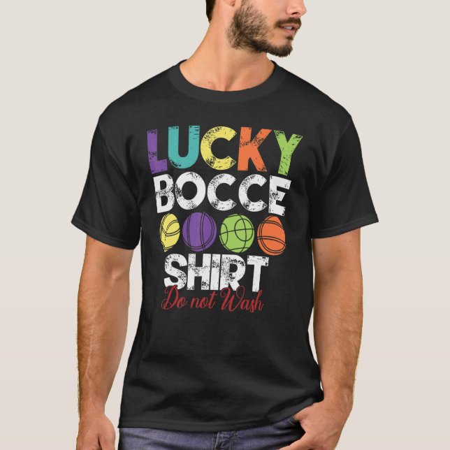T-shirt Lucky Bocce Bocce Bocce Joueur de balle (Devant)