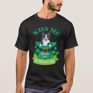 T-shirt Lucky Border Collie Amoureux des chiens St. Patric