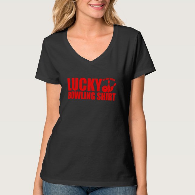 T-shirt Lucky Bowling Do Not Wash Quote For Bowlers  22 (Devant)