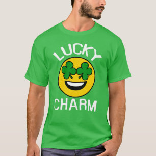 T-shirt Lucky Charm Emoji Shamrock Jour de la Saint Patric