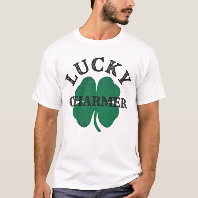 T-shirt Lucky Charmer Funny Jour de la Saint Patrick (Devant)