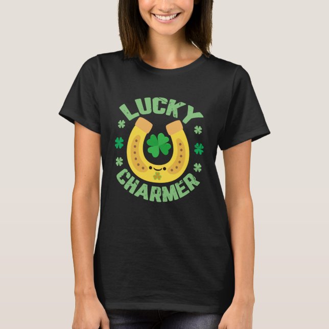 T-shirt LUCKY CHARMER  Teacher Student School St Patrick s (Devant)