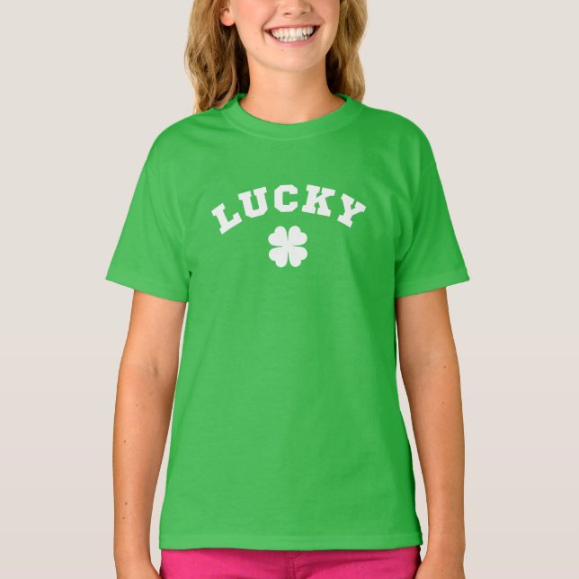 T-shirt Lucky Clover St. Patricks Day (Devant)