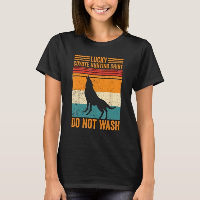 T-shirt Lucky Coyote Hunting  Coyote Hunter Yote (Devant)