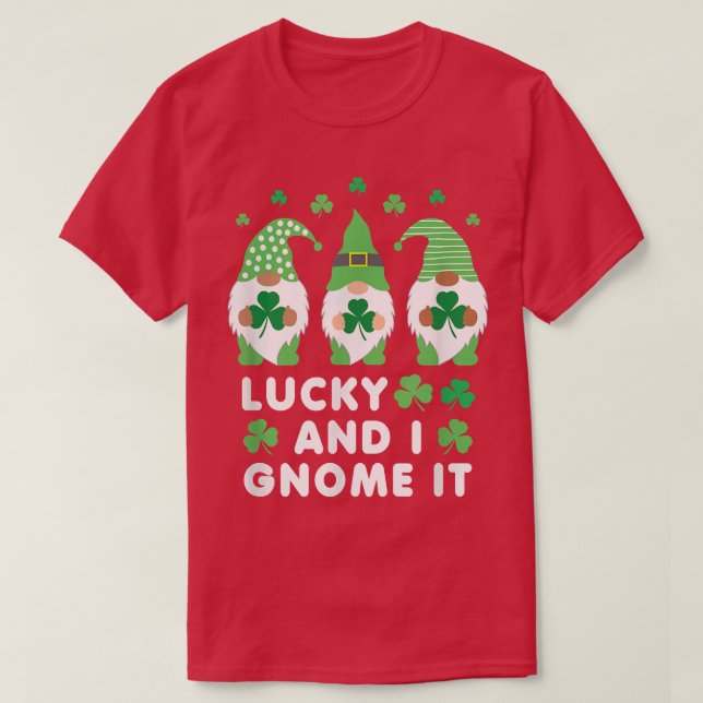 T-shirt Lucky et moi Gnome it St  (Design devant)
