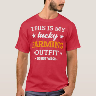 T-shirt Lucky Farming Outfit Funny Tracteur Driver Famille