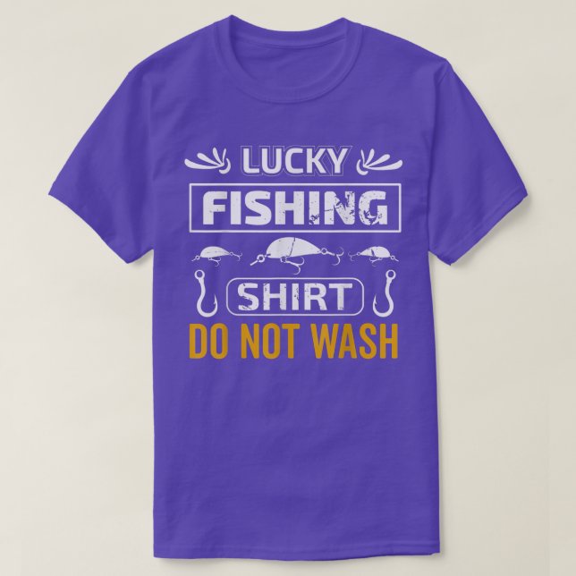 T-shirt Lucky FishingNe pas laver la cuillère à bascule  (Design devant)