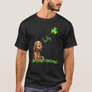 T-shirt Lucky Irish Setter Chig Shamrock St Patrick's Day