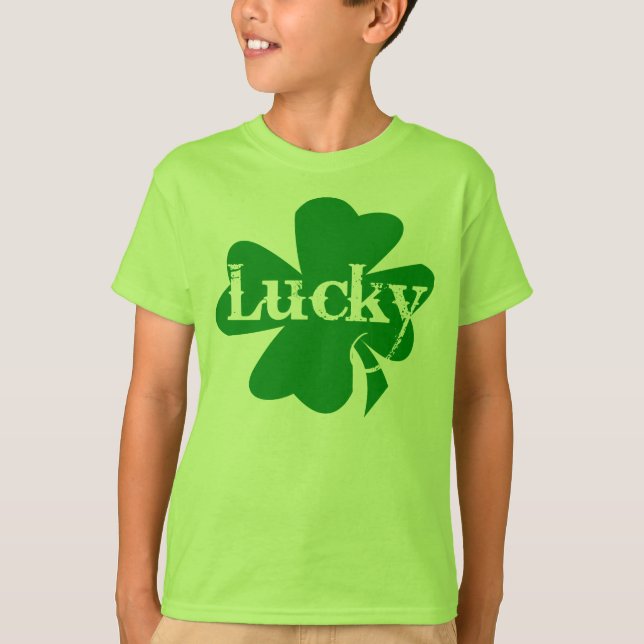 T-shirt Lucky Irish St. Patricks Day Shamrock vert (Devant)