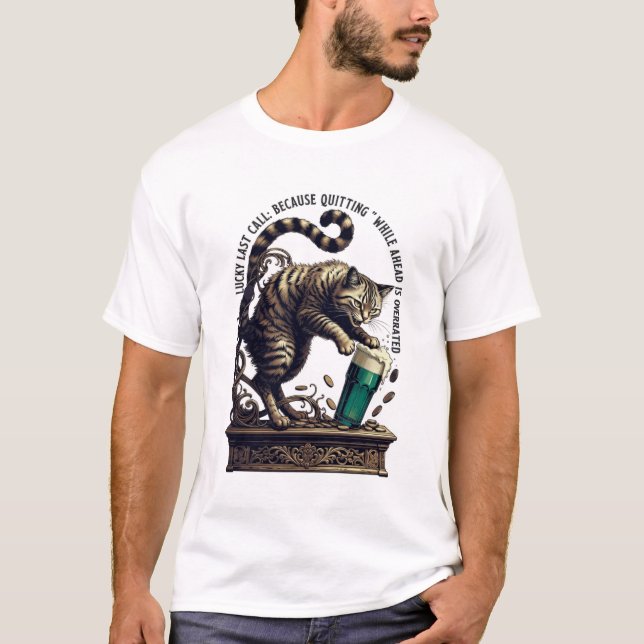 T-shirt Lucky Last Call Cat Graphic Tee (Devant)