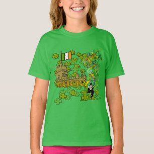 T-shirt Lucky Leprechaun et son château irlandais