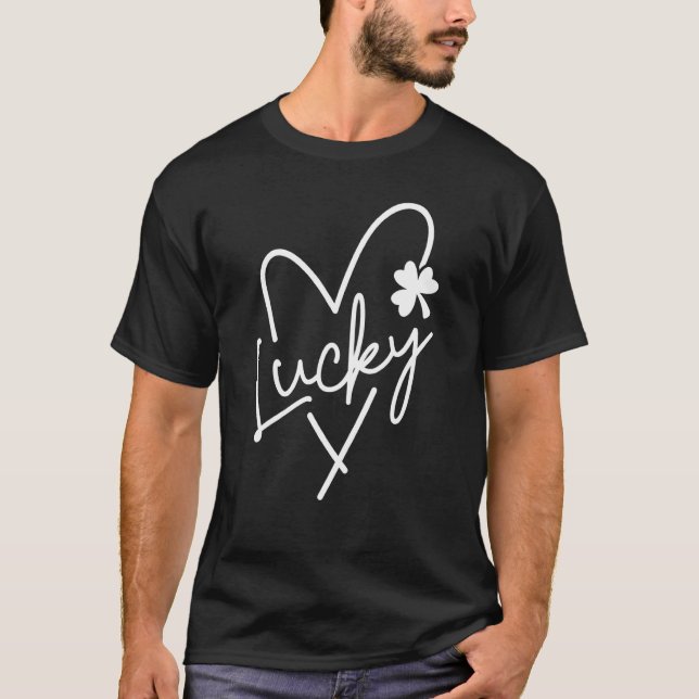 T-shirt Lucky Love Heart Shamrock C Femmes Vert 1 (Devant)