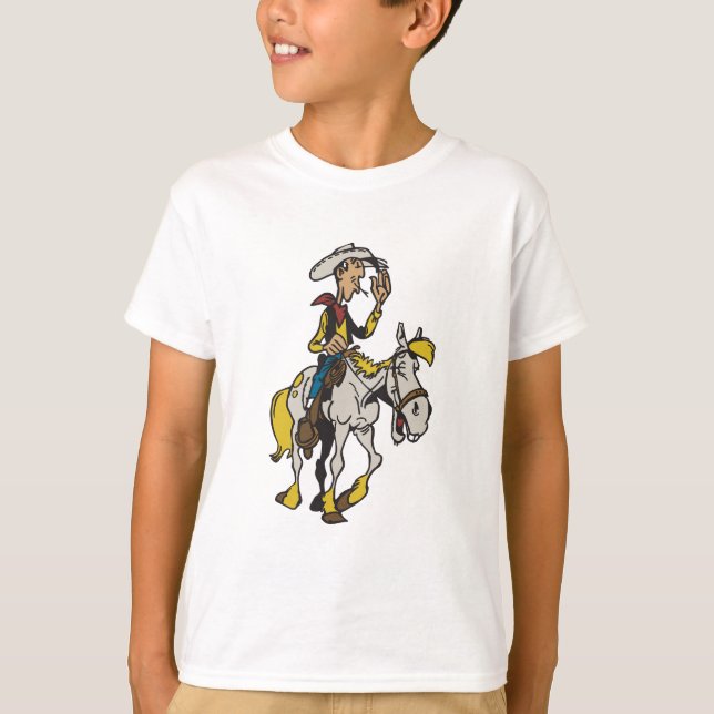T-shirt Lucky Luke et Jolly Jumper dessin animé cowboy & c (Devant)