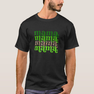 T-shirt Lucky Mama St Patrick Day Maman Léopard Femmes