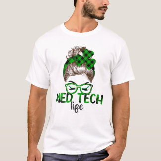 T-shirt Lucky Med Tech Jour de la Saint Patrick Shamrock i