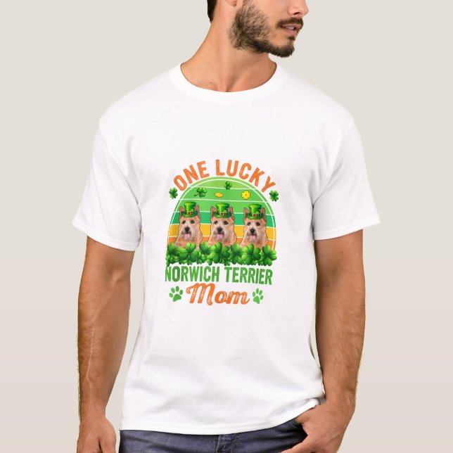T-shirt Lucky Norwich Terrier Maman (Devant)