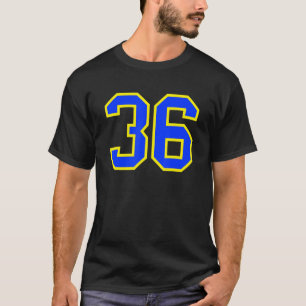 T-shirt Lucky Numéro #36 Jers de fans de Joueur de sport b