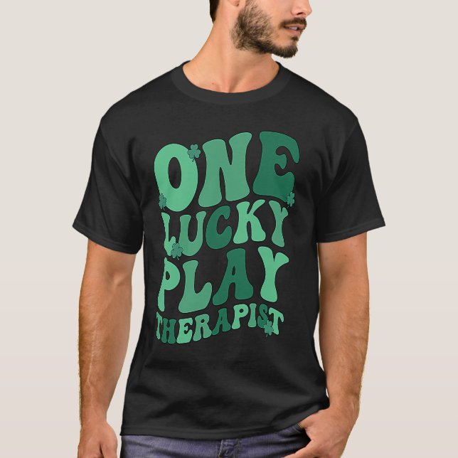 T-shirt Lucky Play Therapist St Patrick's Day Play Therapy (Devant)