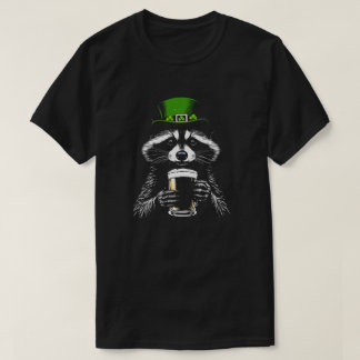 T-shirt Lucky Raccoon Beer Design