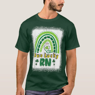 T-shirt Lucky RN Nurse Lucky Rainbow Shamrock St Patri