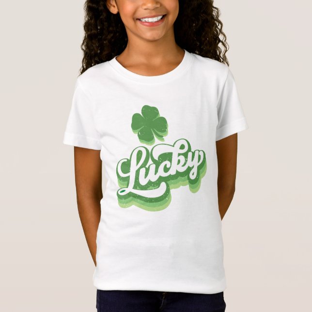 T-Shirt Lucky Shamrock St Patrick's Day Irish (Devant)