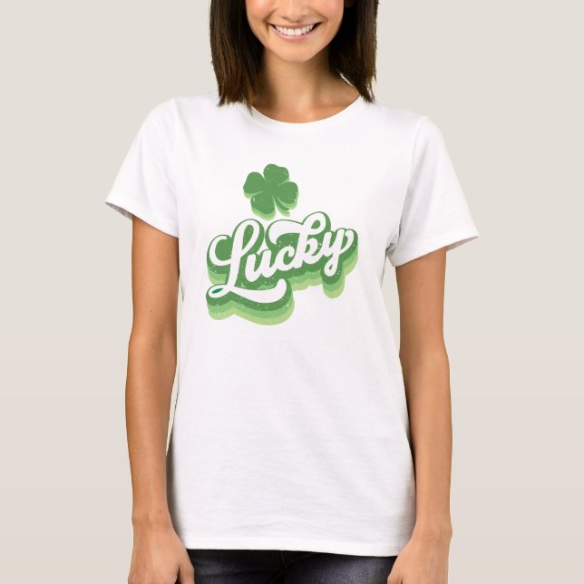 T-shirt Lucky Shamrock St Patrick's Day Irish (Devant)