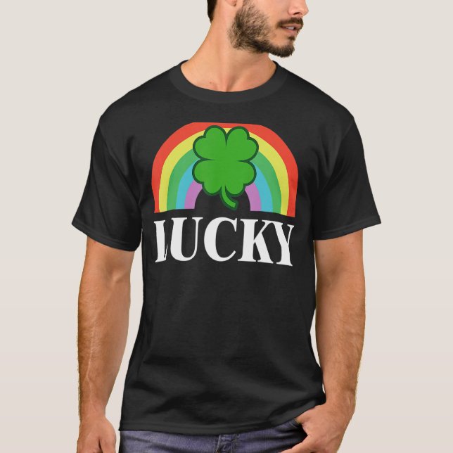 T-shirt Lucky Shamrock St Patrick's Day Saint Paddy's Rain (Devant)