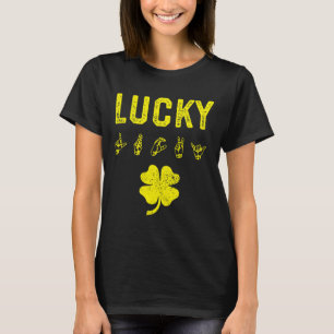 T-shirt LUCKY Sign Language Jour de la Saint Patrick de se