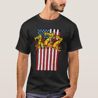T-shirt Lucky Slot Casino 777 États-Unis Drapeau Américain