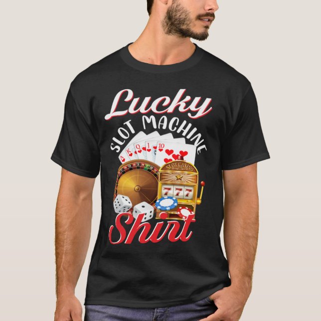 T-shirt Lucky Slot Machine Casino (Devant)