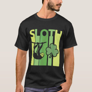 T-shirt Lucky Sloth St Patrick S Day Irlandais Vintage Ret