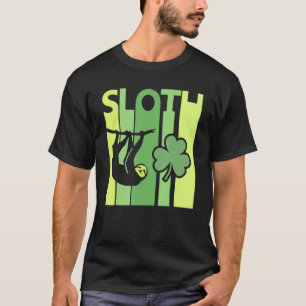 T-shirt Lucky Sloth St Patrick's Day Irish Vintage Retro S