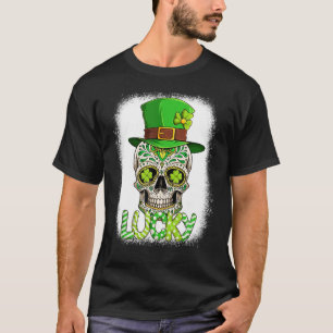T-shirt Lucky Sugar Skull Leprechaun Casquette St Patrick'