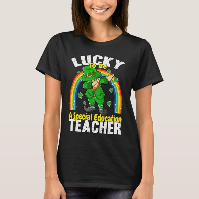 T-shirt Lucky to be a Special Education Teacher St Patrick (Devant)