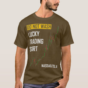 T-shirt Lucky Trading Tesla Stock Ne pas laver Bull