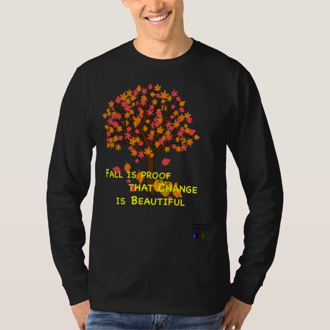 T-shirt Lucmarty Fall is Proof Maple Leaves Pumpkin Autumn (Devant)