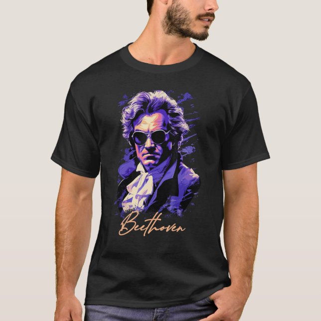 T-shirt Ludwig van Beethoven Piano Musician Symphony Compo (Devant)