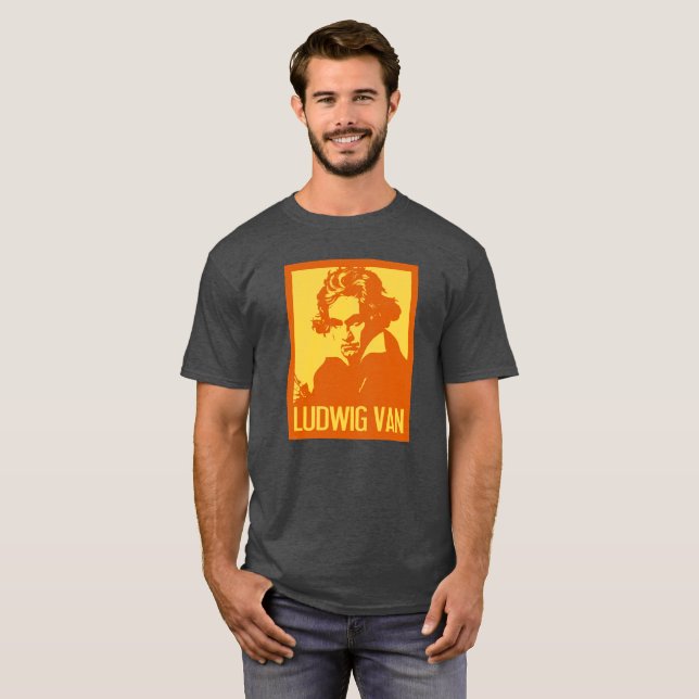 T-shirt Ludwig Van Beethoven Pop Art Portrait (Devant entier)