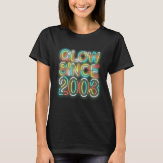 T-shirt Lueur du 19e anniversaire depuis 2003 Lunettes de